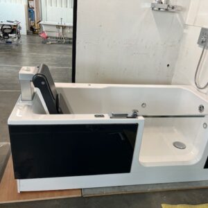 Artweger Twinline 2 instap bad/douche met liftsysteem, kleurlicht en lage deelbare deur, 170 x 75 cm showroommodel